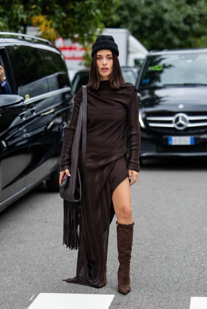 szarvasbőr csizma ruhákkal